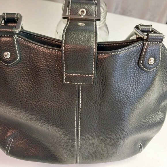 Tignanello Black Leather Shoulder Bag - Picture 4 of 6
